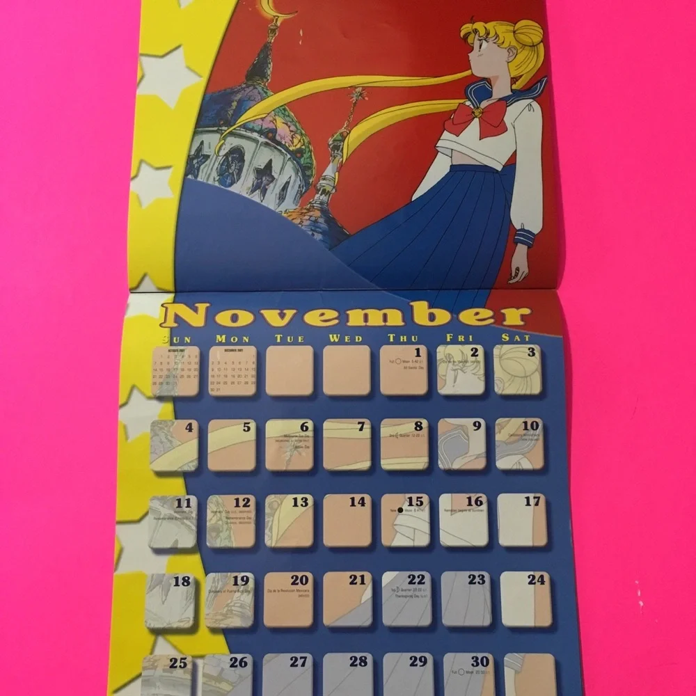 Sailor Moon Calendar 2001 Great Condition